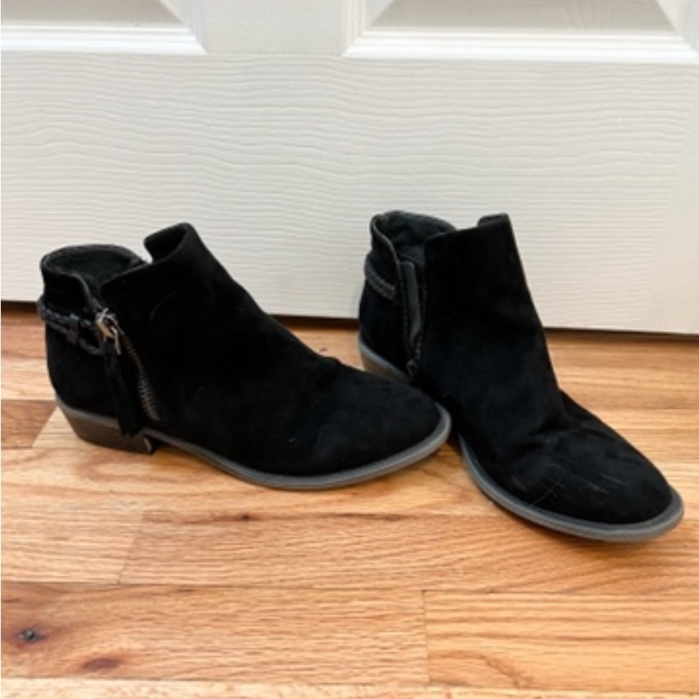 Blue Mountain Black Fabric Boots Ankle Booties